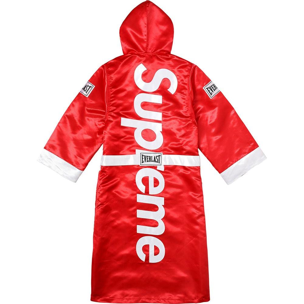 Supreme Everlast Satin Hooded Boxing Robe - Red - Kick Game