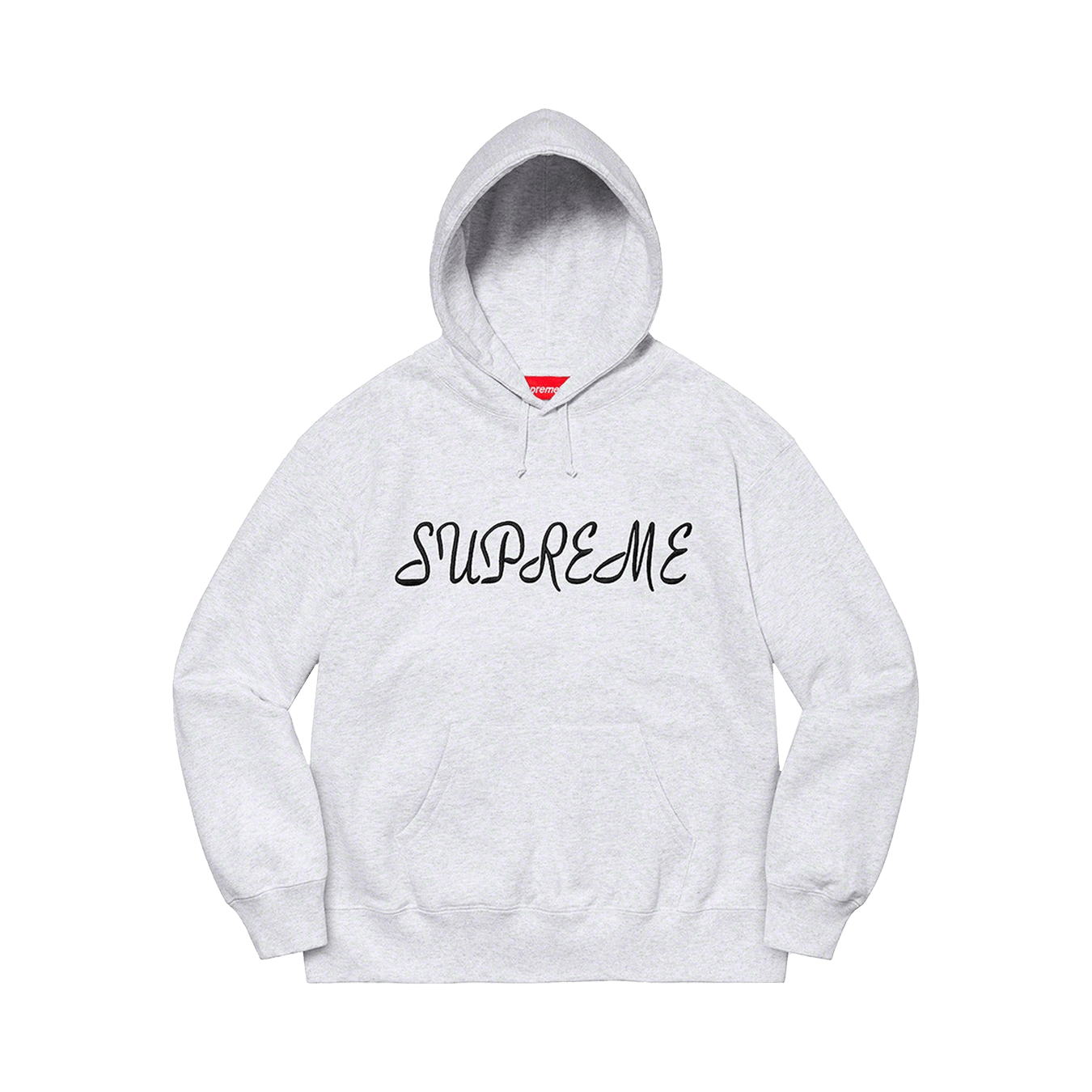 Supreme Script Hooded Sweatshirt 'Ash Grey' - Kick Game
