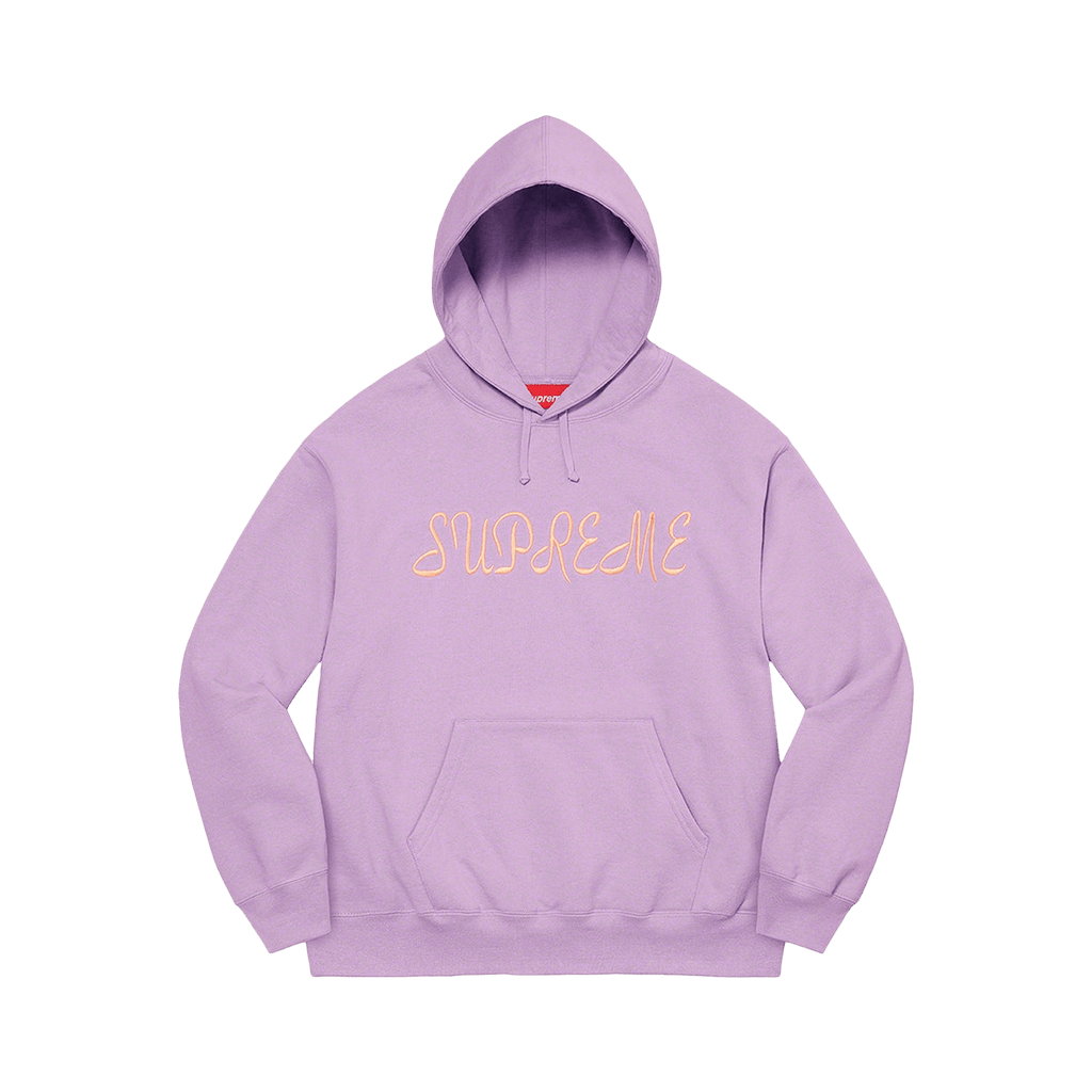 Supreme Script Hooded Sweatshirt Violet Kick Game