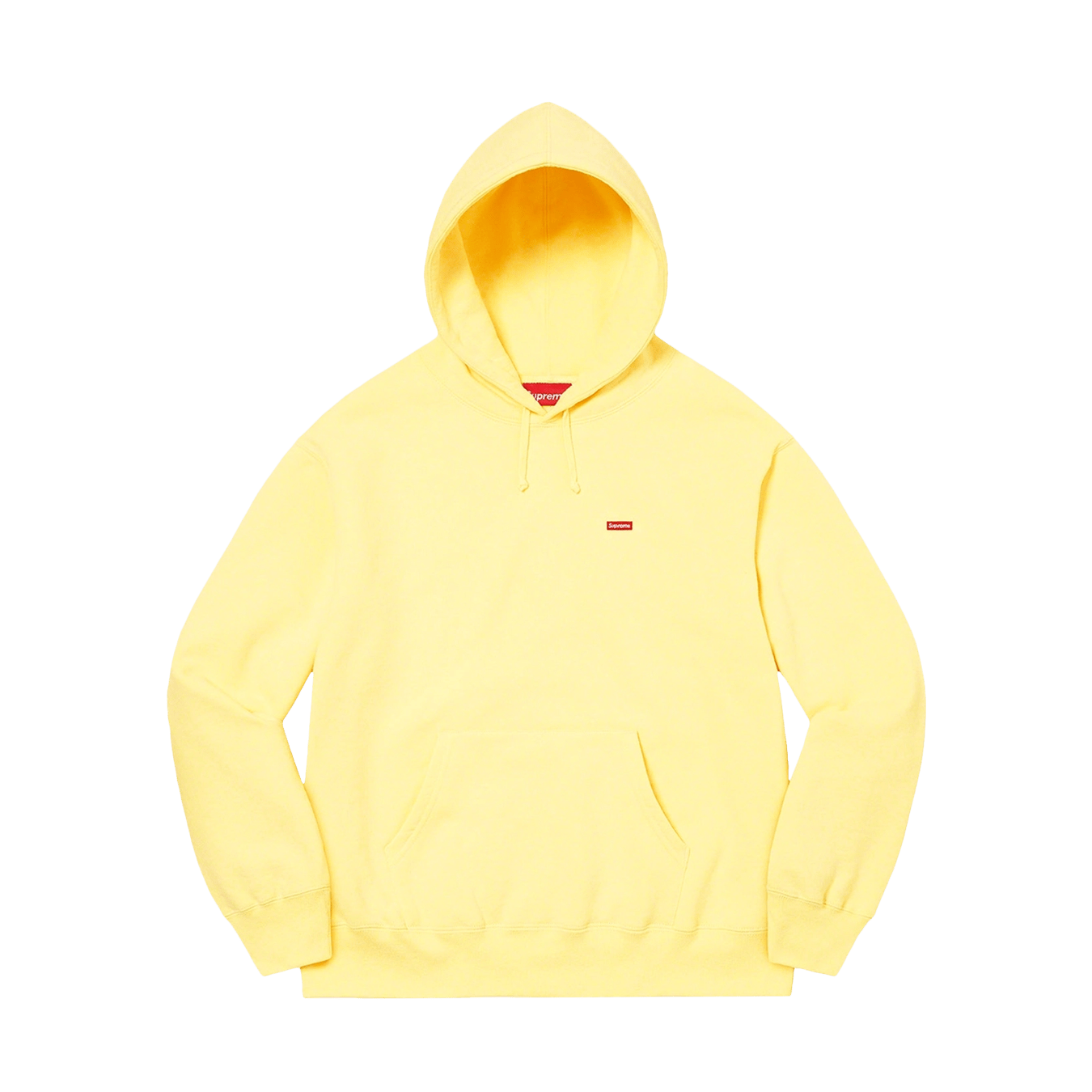 Supreme Small Box Hooded Sweatshirt Light Yellow - Kick Game