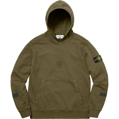 Supreme-Stone Island Hooded Sweatshirt - Olive - Kick Game