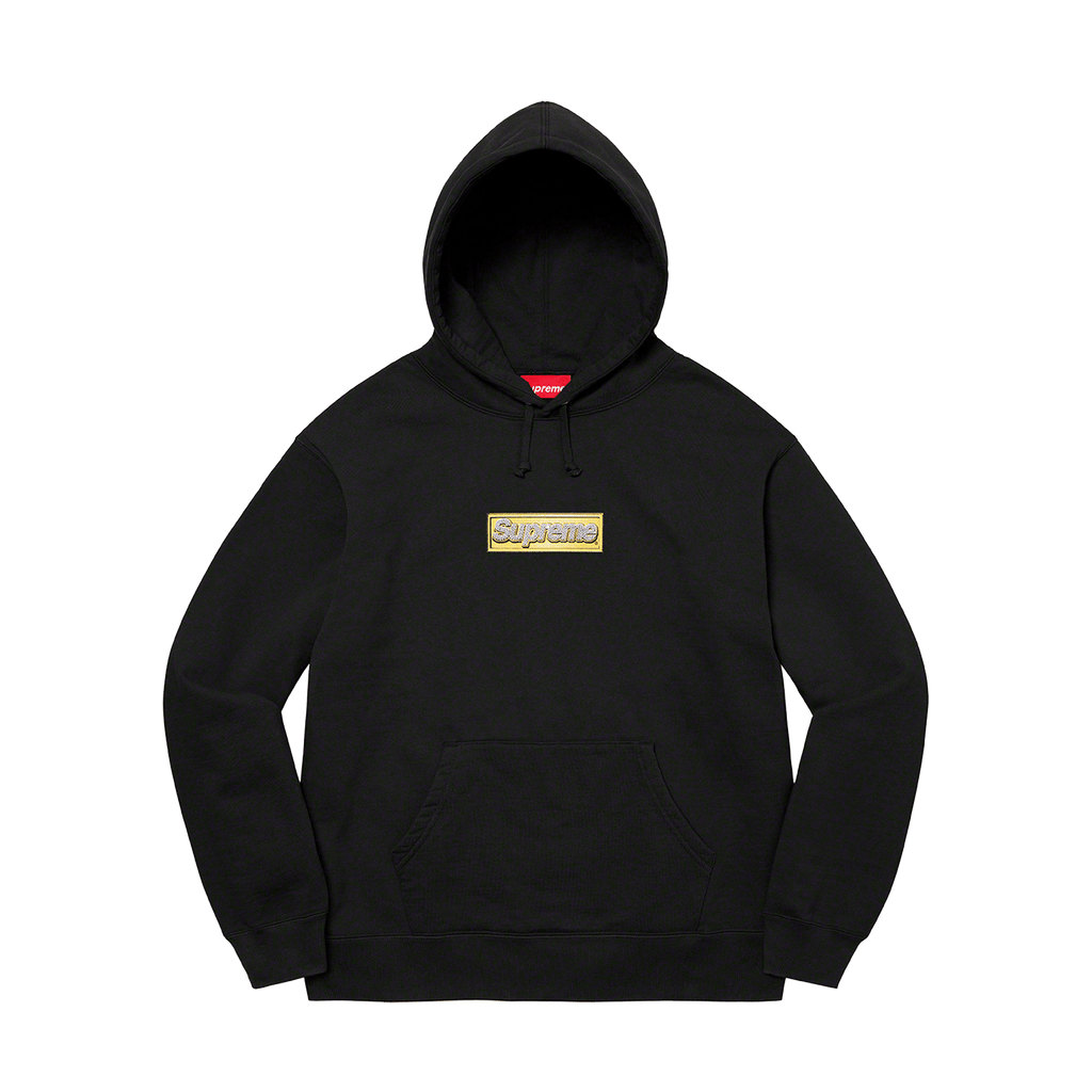 Supreme Bling Box Logo Hooded Sweatshirt 'Black' - Kick Game