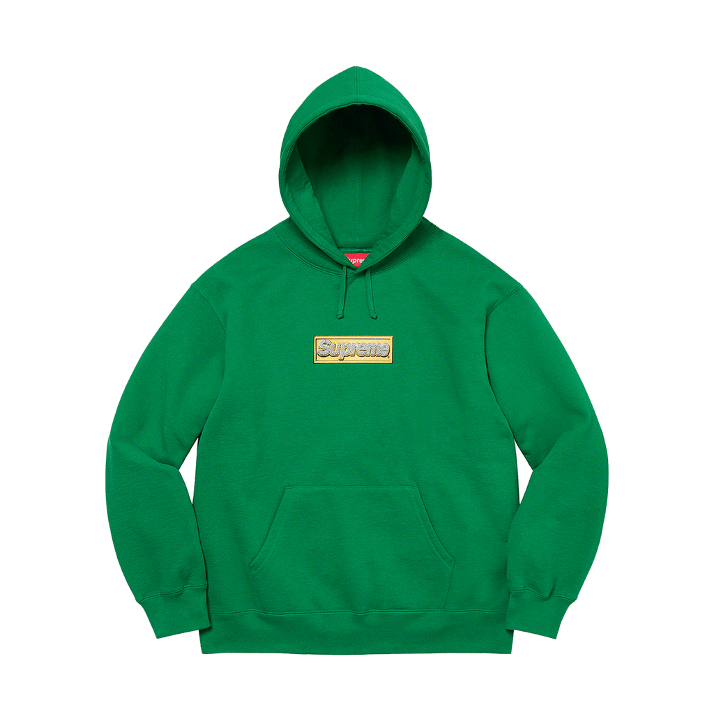 Supreme Bling Box Logo Hooded Sweatshirt 'Green' - Kick Game