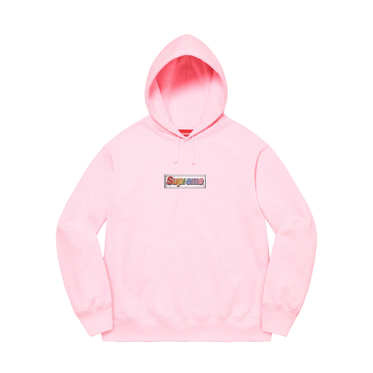 Supreme Bling Box Logo Hooded Sweatshirt 'Light Pink' - Kick Game