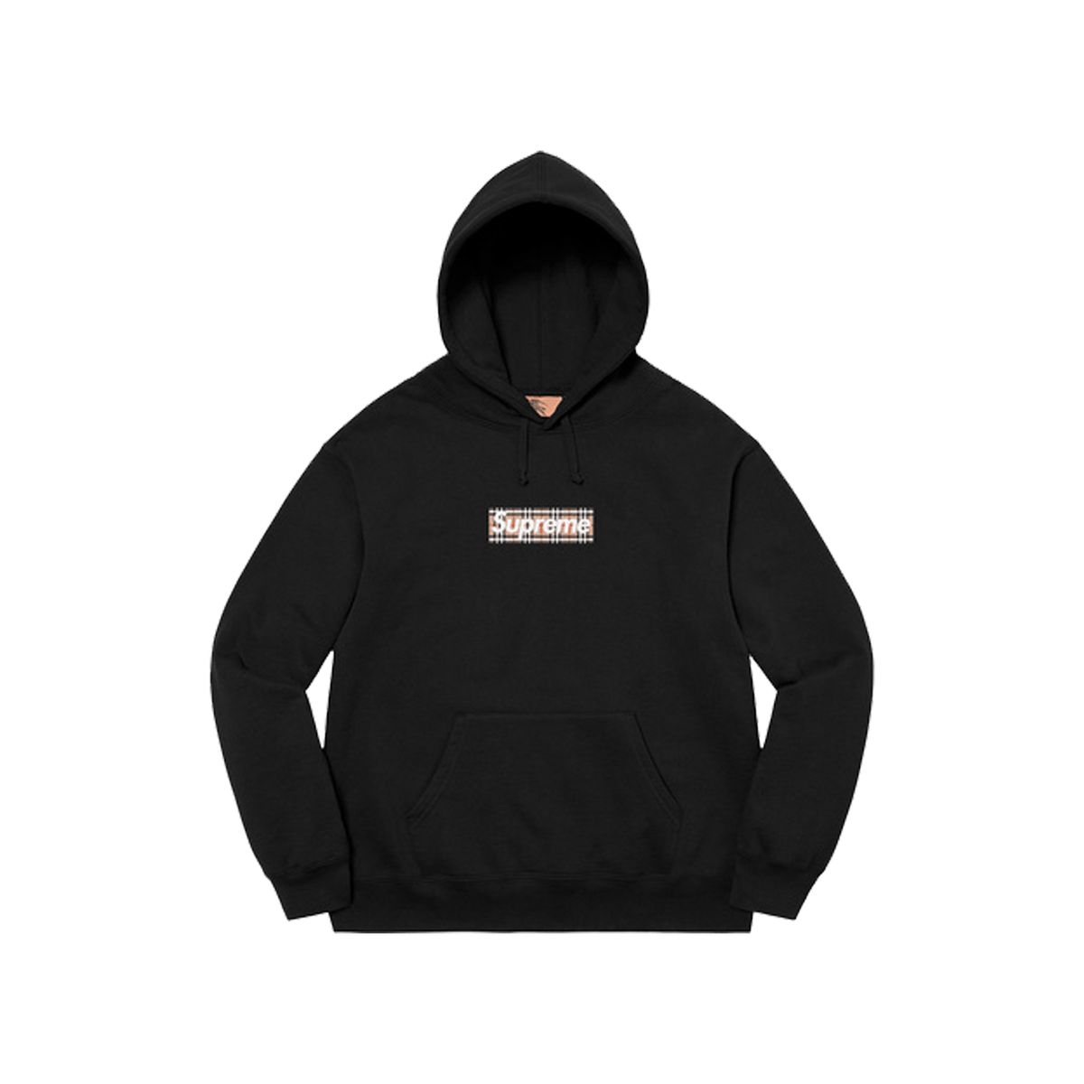 Supreme x Burberry Box Logo Hooded Sweatshirt 'Black' - CerbeShops