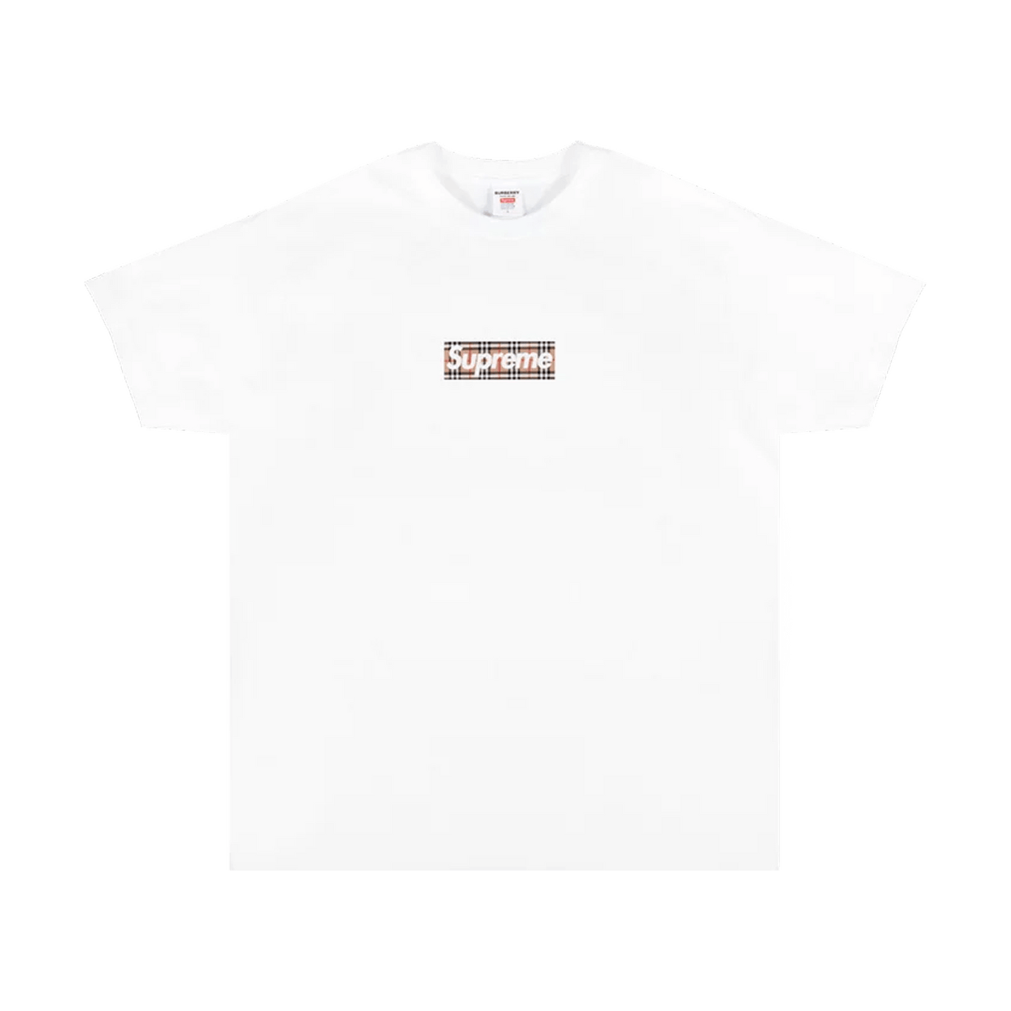 Supreme x Burberry Box Logo Tee 'White' - Kick Game