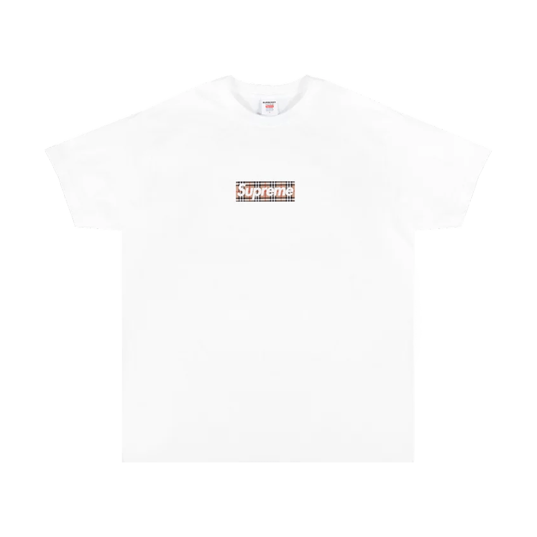 Supreme x Burberry Box Logo Tee 'White' - Kick Game