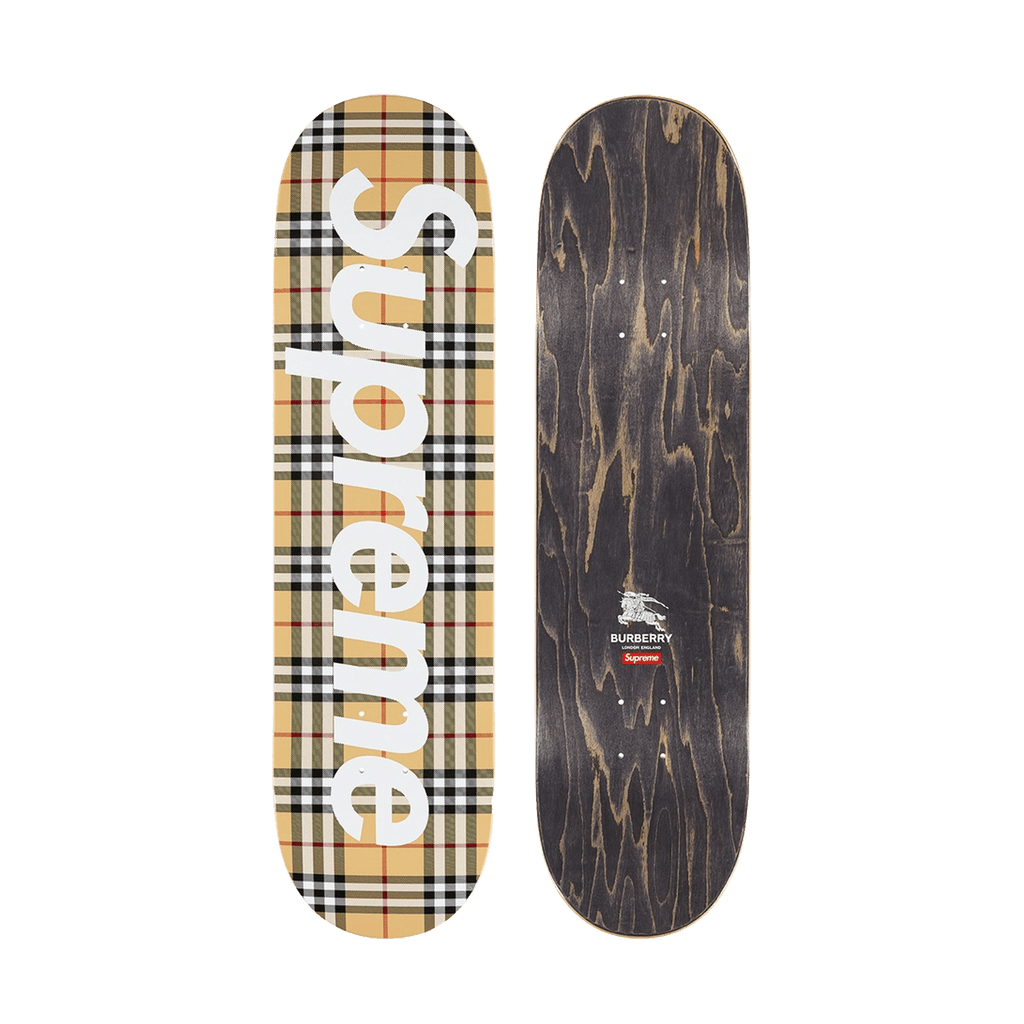 Supreme x Burberry Skateboard Deck Beige — Kick Game Supreme x Burberry Skateboard Deck Beige — Kick Game