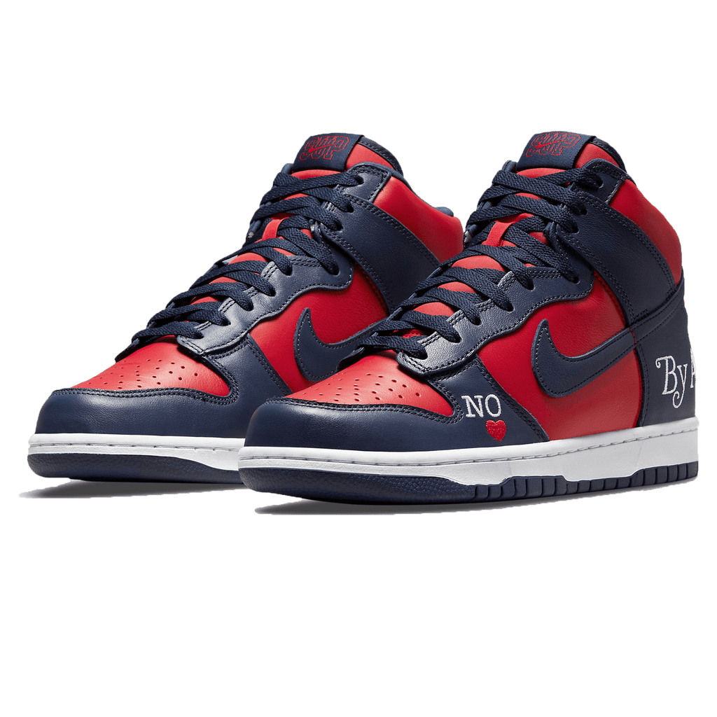 Supreme x Nike Dunk High SB 'By Any Means - Red Navy' - Kick gfx
