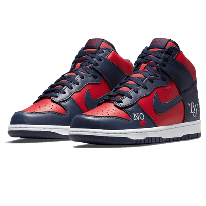 Supreme x Nike Dunk High SB 'By Any Means - Red Navy' - Kick Game