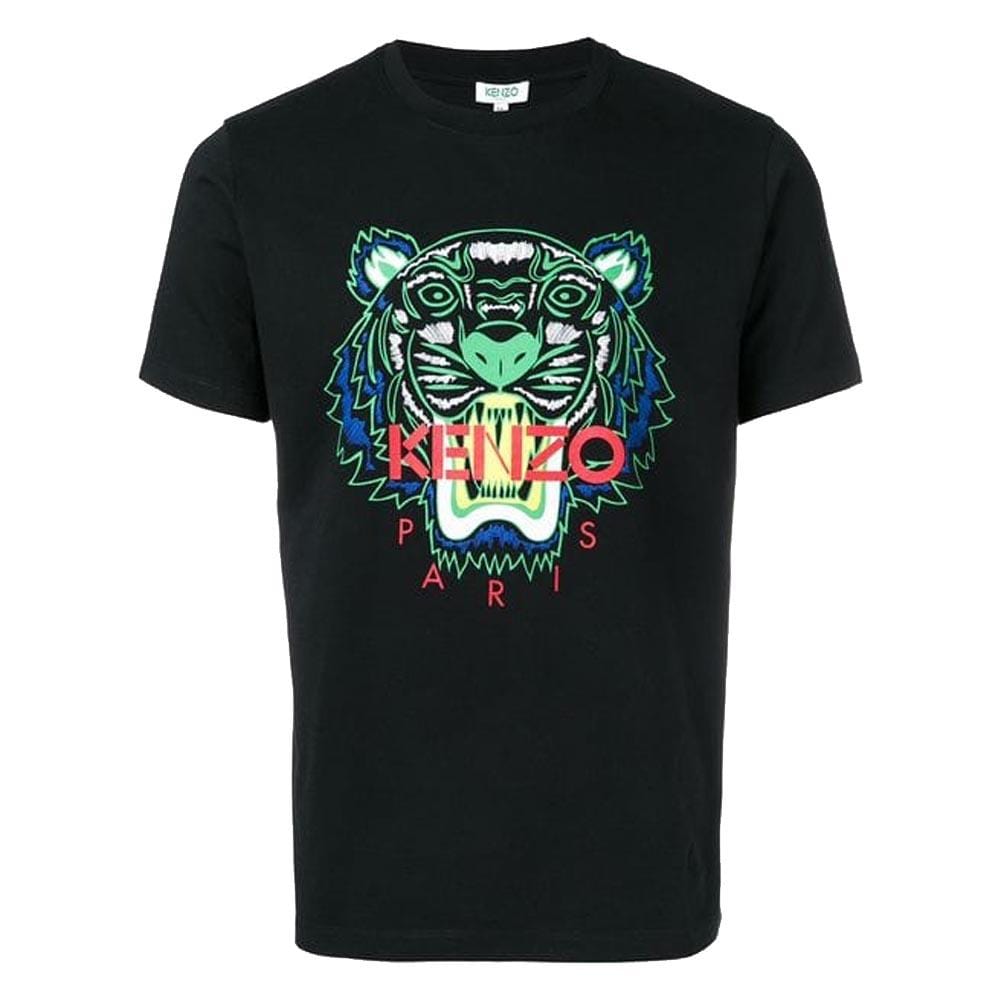 Kenzo Tiger Print T-Shirt Black - Kick Game