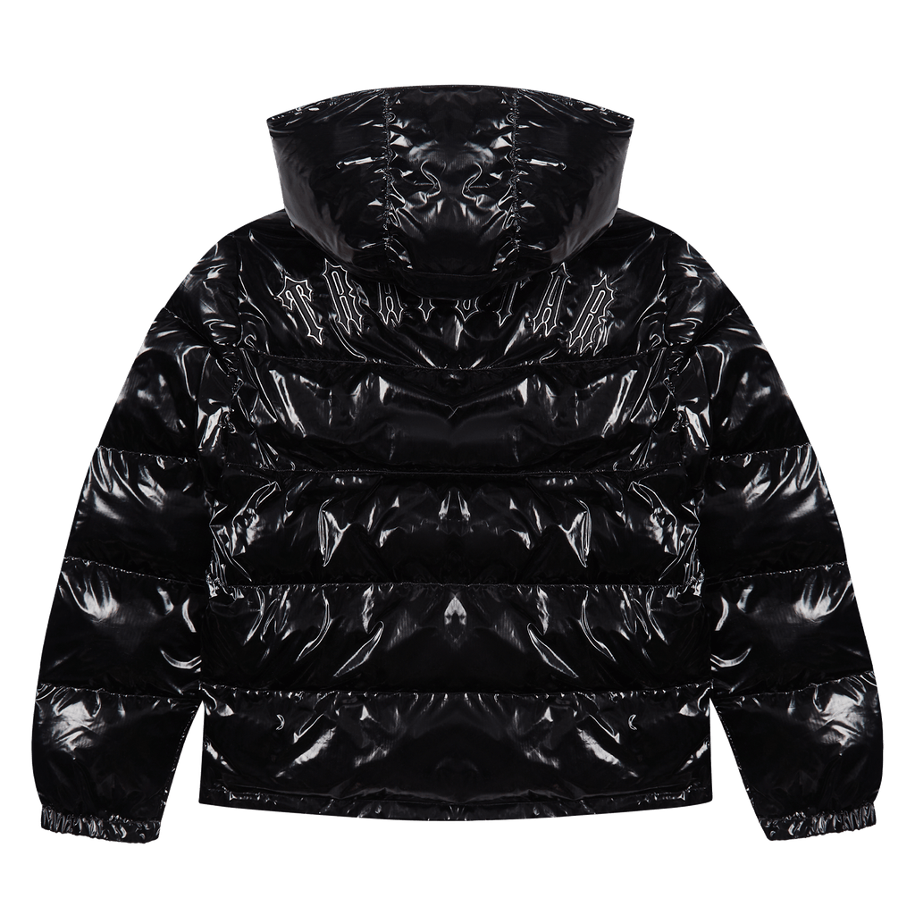 Trapstar Irongate Detachable Hooded Puffer Jacket - Shiny Black - Kick Game