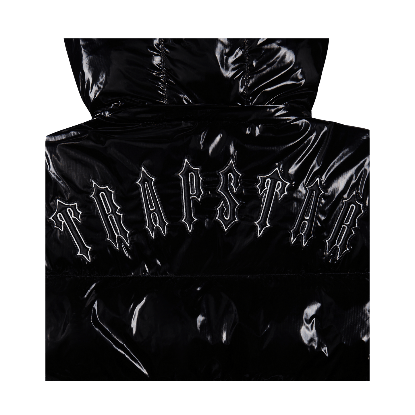 Trapstar Irongate Detachable Hooded Puffer Jacket - Shiny Black - Kick Game