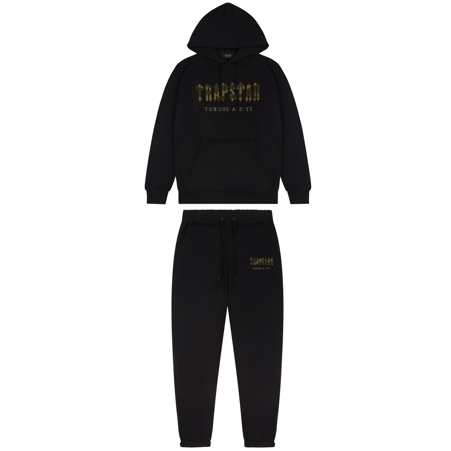 Trapstar Chenille Decoded Hooded Tracksuit-Black Camo Military Edition - Kick Game