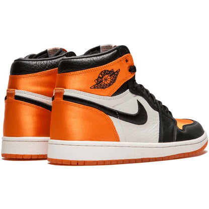 Air Jordan 1 WMNS Satin 'Shattered Backboard' Orange Black - Kick Game