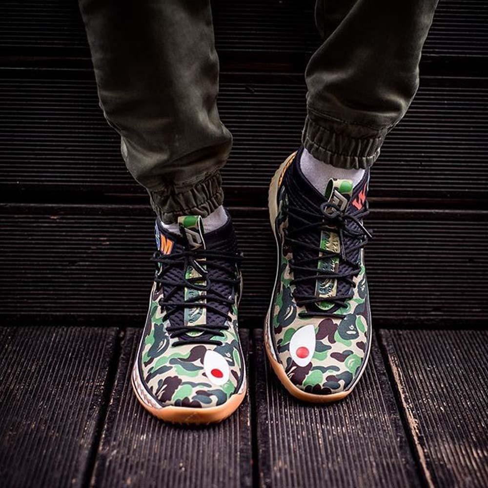 BAPE x adidas Dame 4 "Green Camo" - Kick Game