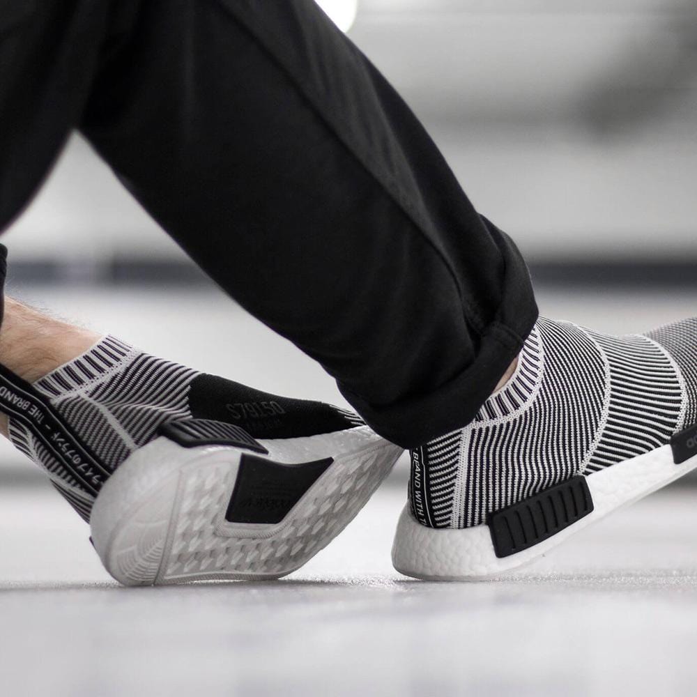 ADIDAS NMD CITY SOCK PRIMEKNIT Core Black & Vintage White - Kick Game