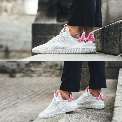 Pharrell Williams x adidas Tennis HU White-Semi Solar Pink - Kick Game