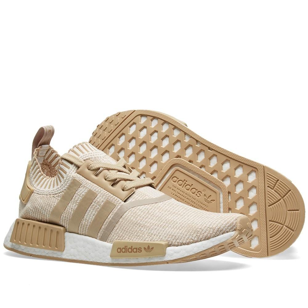 Adidas nmd r1 primeknit linen khaki off white Clearance