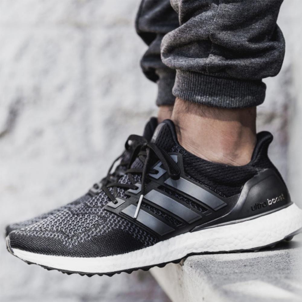 ultra boost core black white