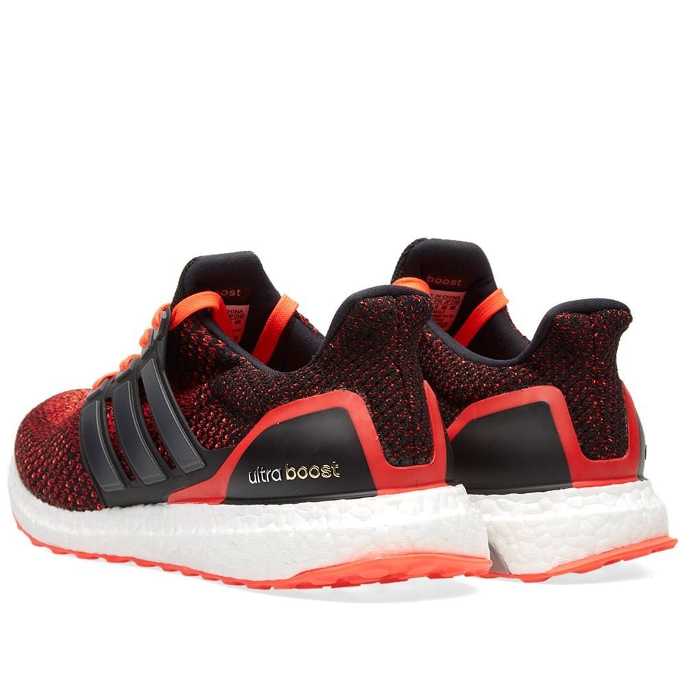 ADIDAS ULTRA BOOST M Core Black & Solar Red - Kick Game