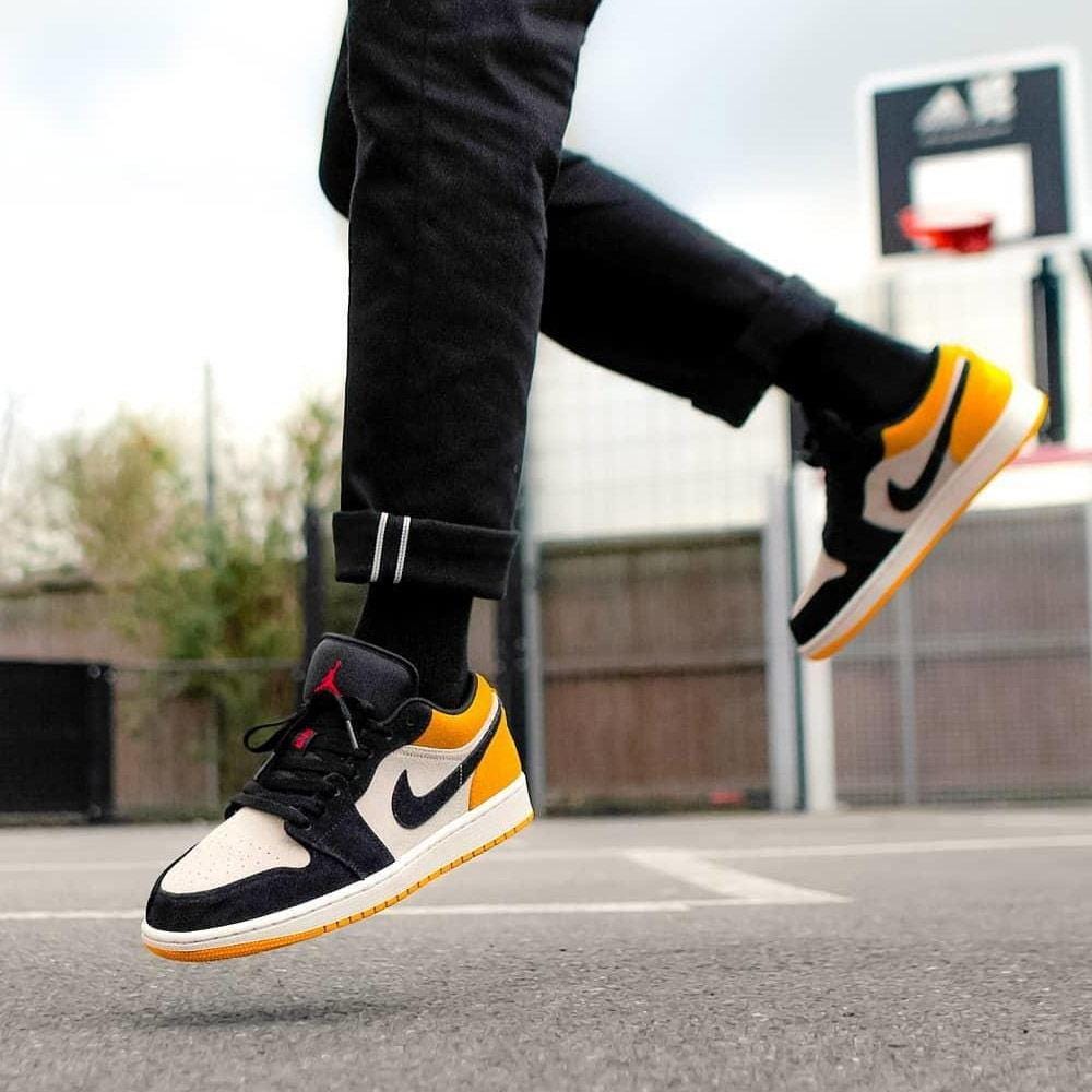 Air jordan 1 low university gold on feet Clearance