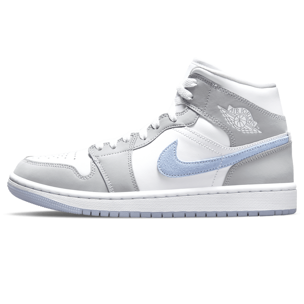 Air Jordan 1 Mid Wmns White Wolf Grey Kick Game