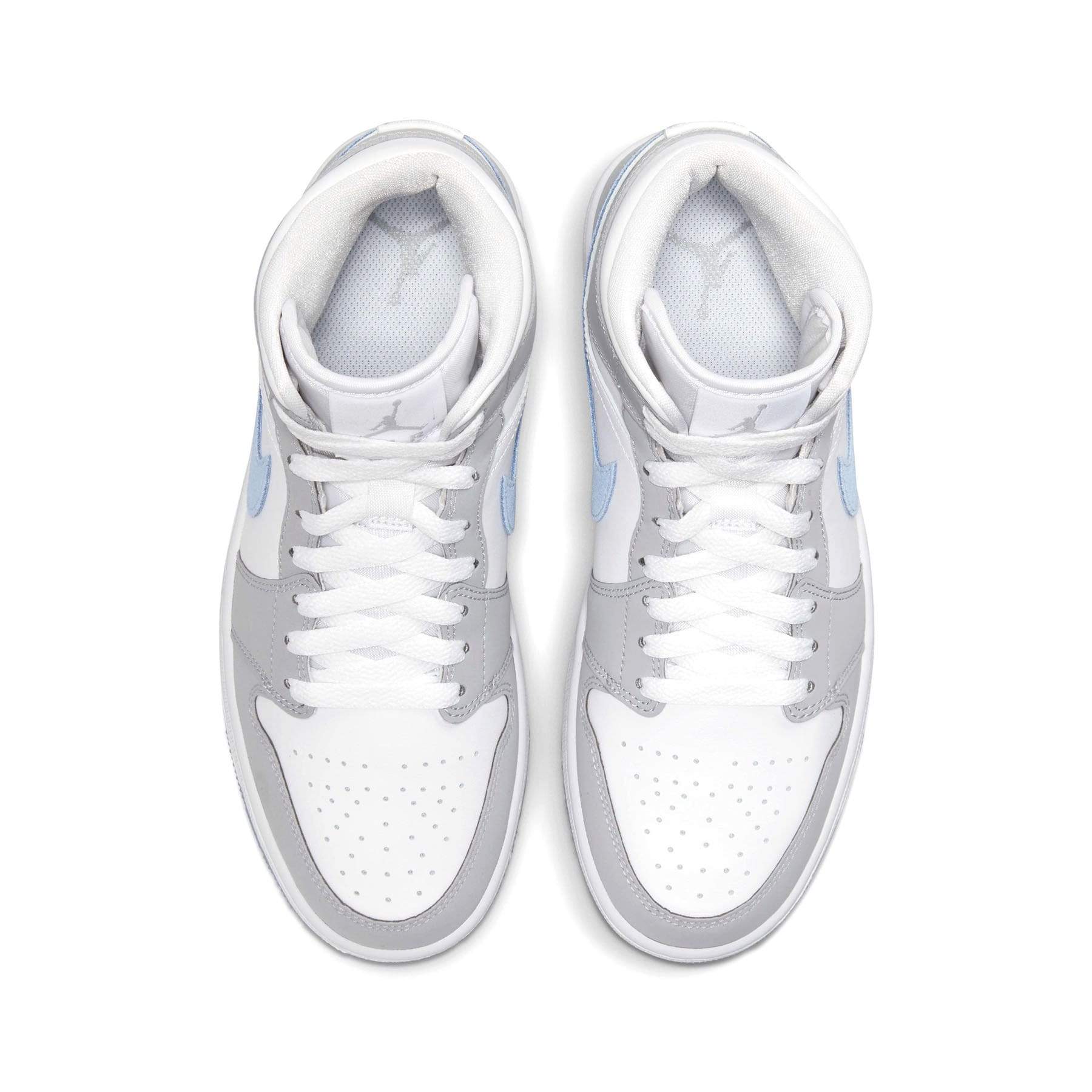 Air Jordan 1 Mid Wmns 'White Wolf Grey' - Kick Game