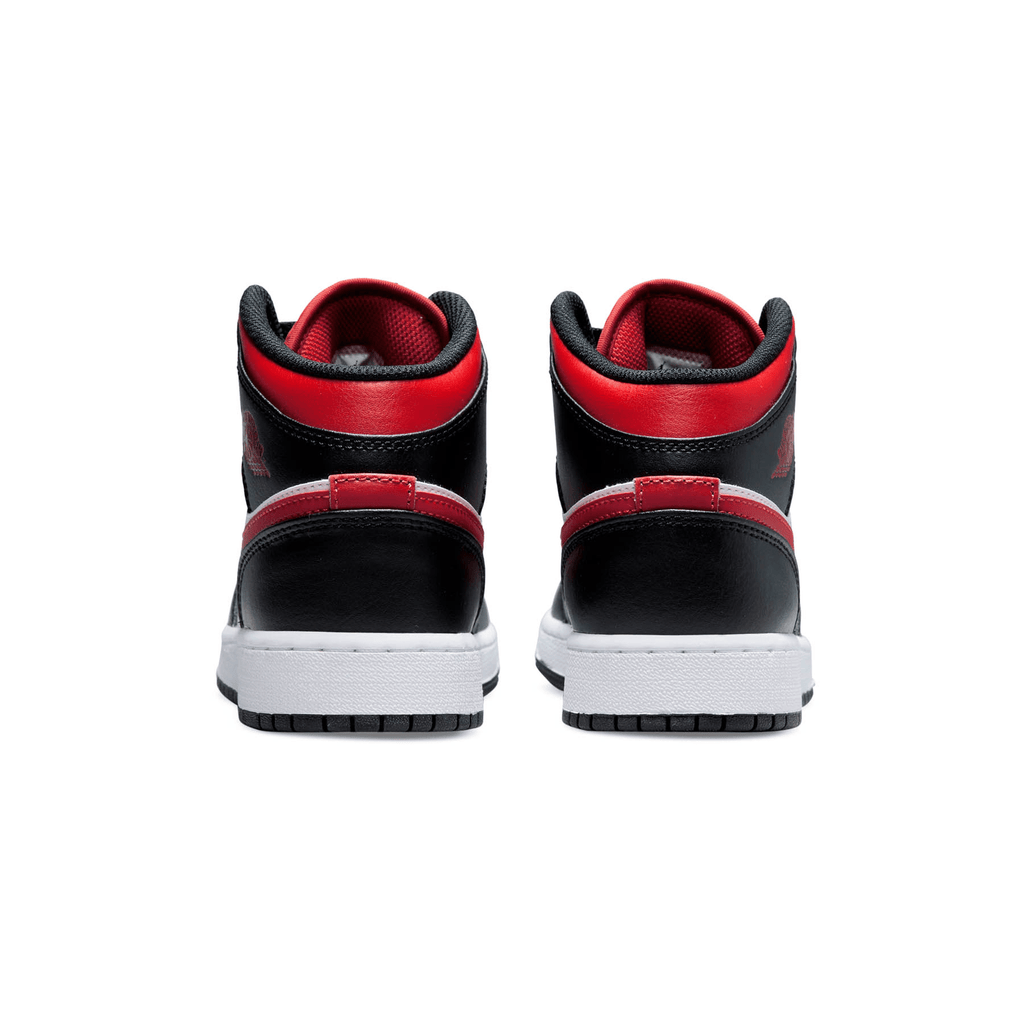 Air Jordan chrome 1 Mid GS  'Black Fire Red' - JuzsportsShops