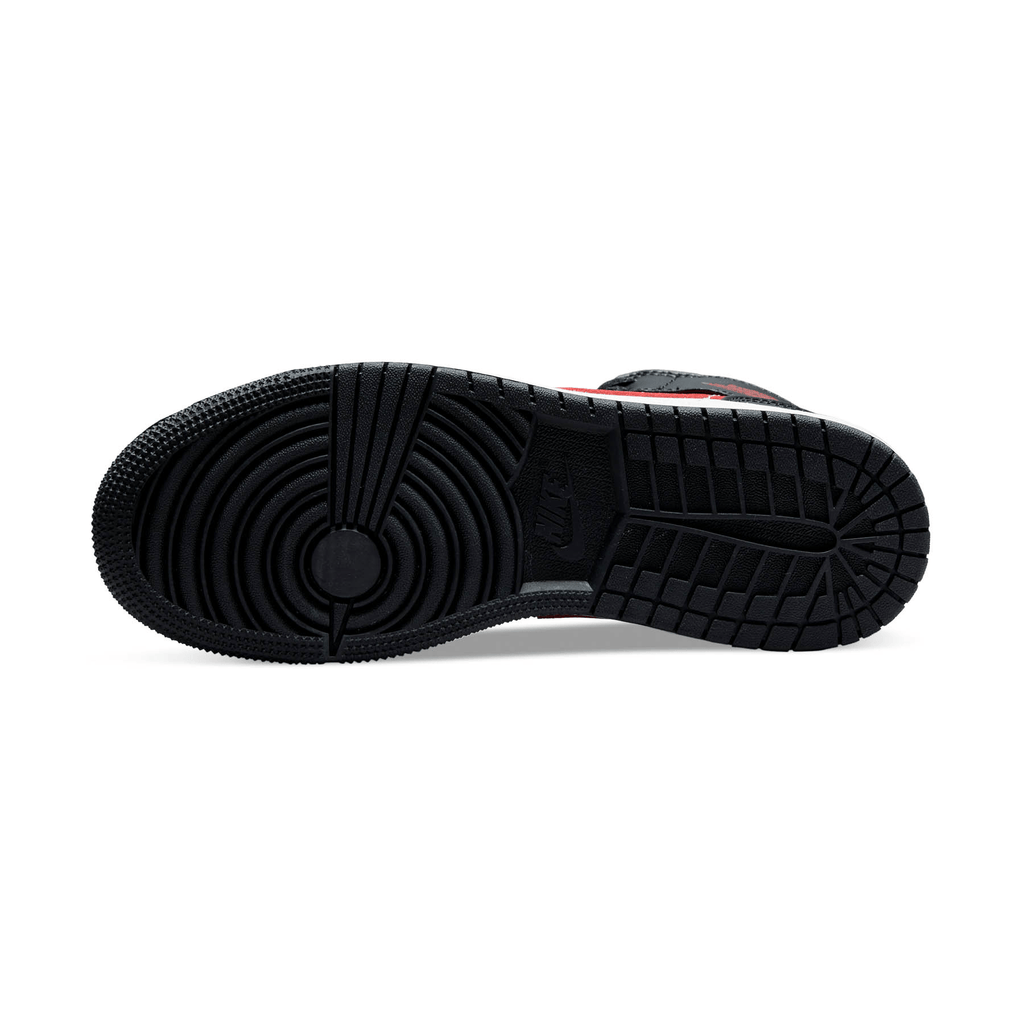 Air Jordan chrome 1 Mid GS  'Black Fire Red' - JuzsportsShops