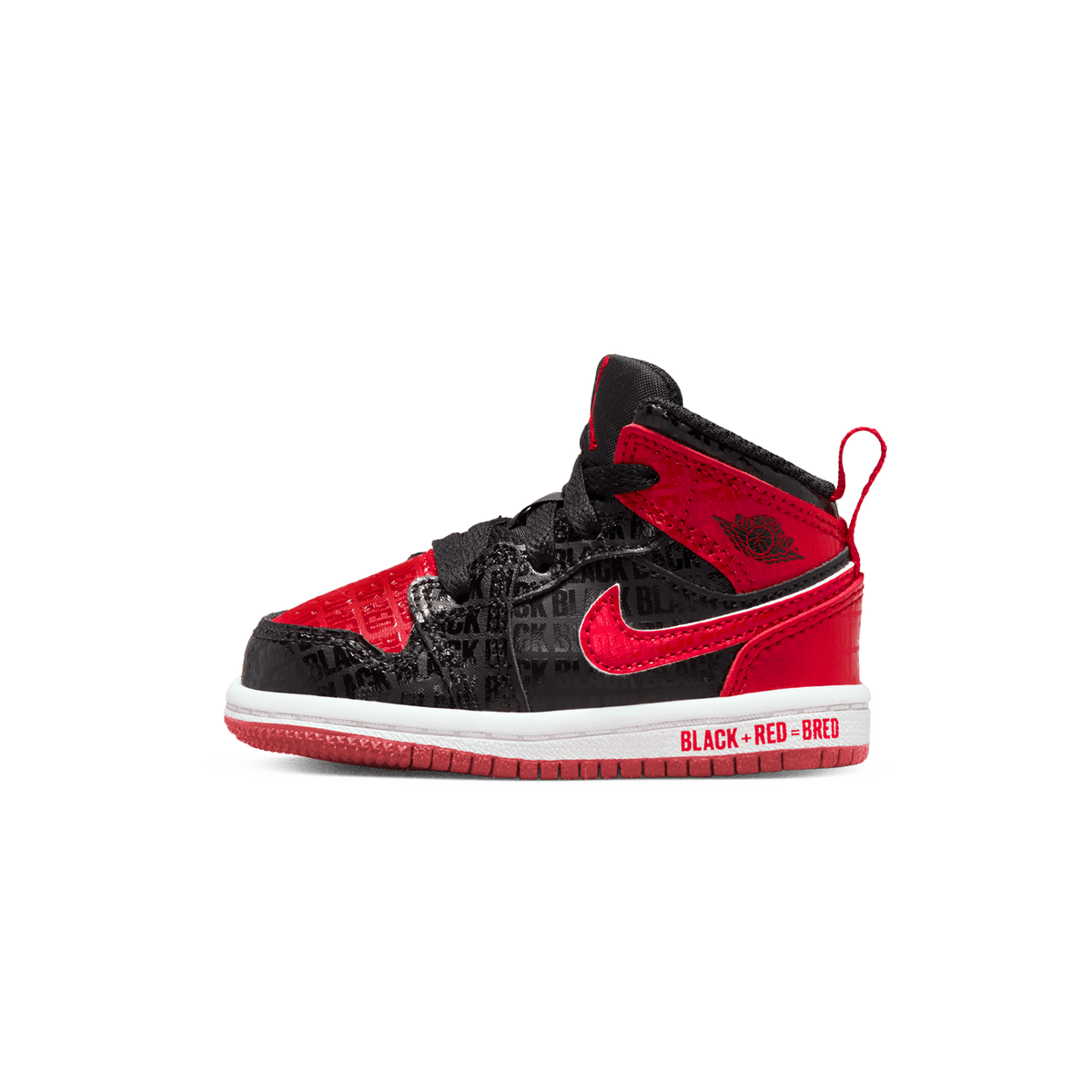 Air Jordan 1 Mid SS TD 'Black + Red = Bred' - Kick Game