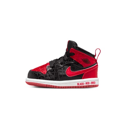 Air Jordan 1 Mid SS TD 'Black + Red = Bred' - Kick Game