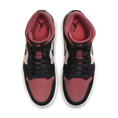 Air Jordan 1 Wmns Mid 'Burgundy Dusty Pink' - Kick Game
