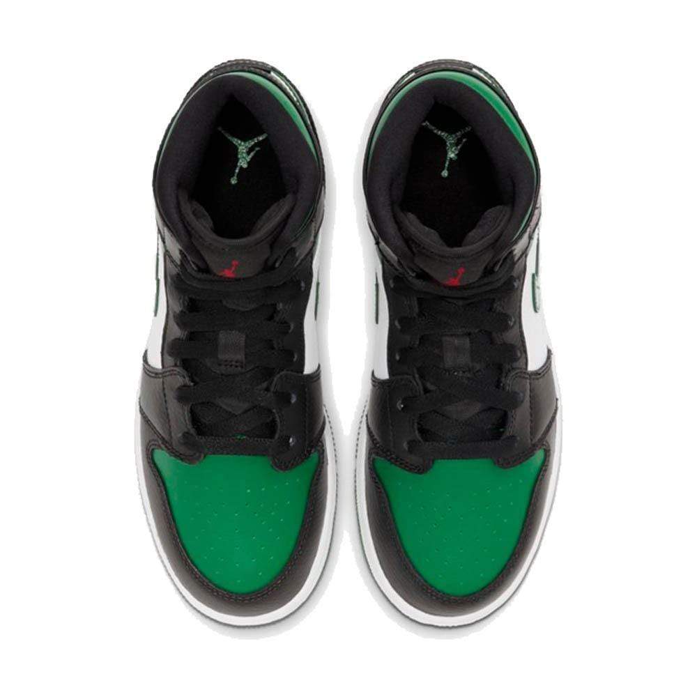Air Jordan 1 Mid GS 'Black Pine Green' - Kick Game