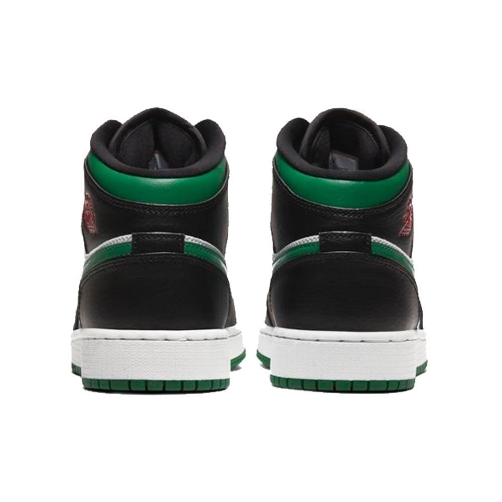 Air Jordan 1 Mid GS 'Black Pine Green' - Kick Game