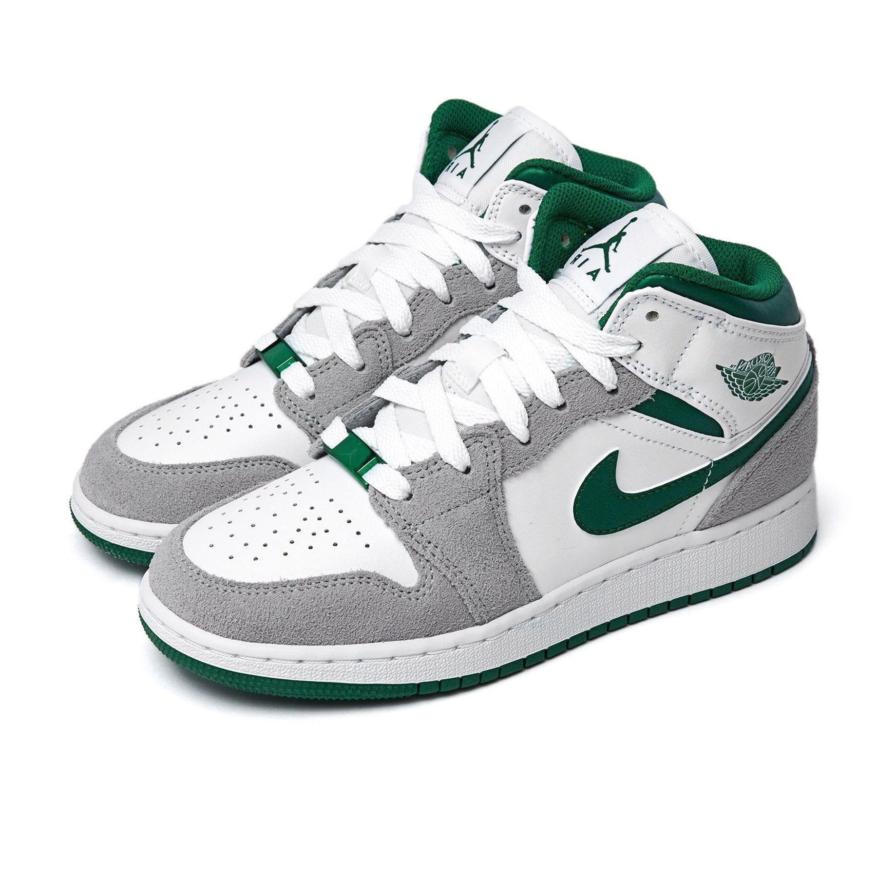 Air Jordan 1 Mid GS 'Green Grey' - Kick Game