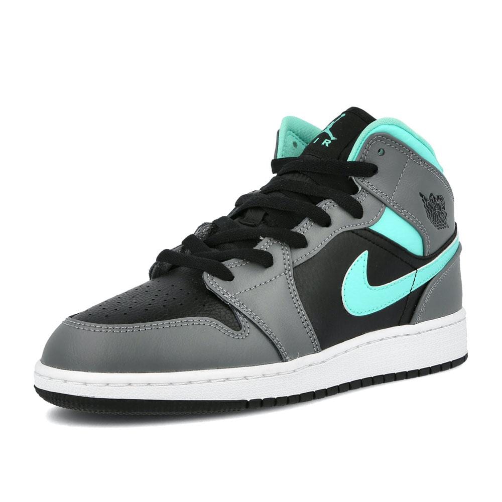 Air Jordan 1 Mid Grey Aqua (GS) - Kick Game