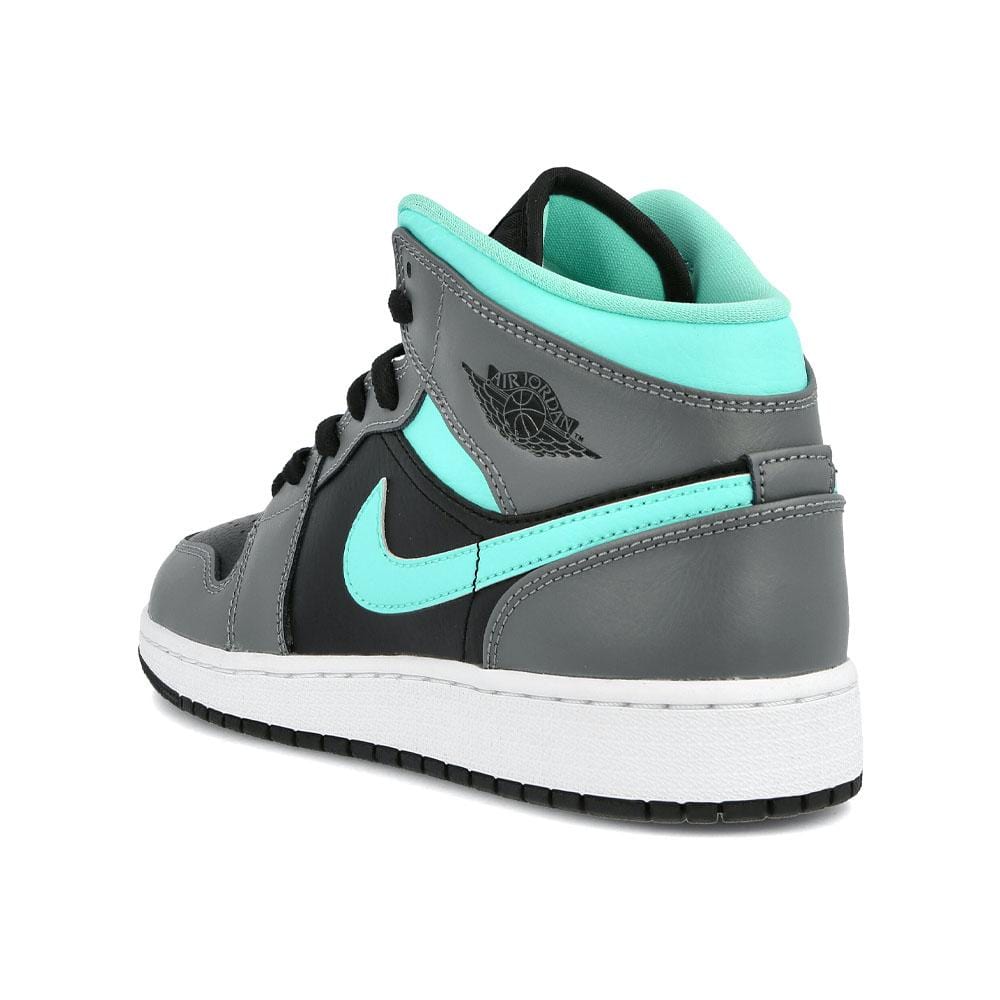 Air Jordan 1 Mid Grey Aqua (GS) - Kick Game