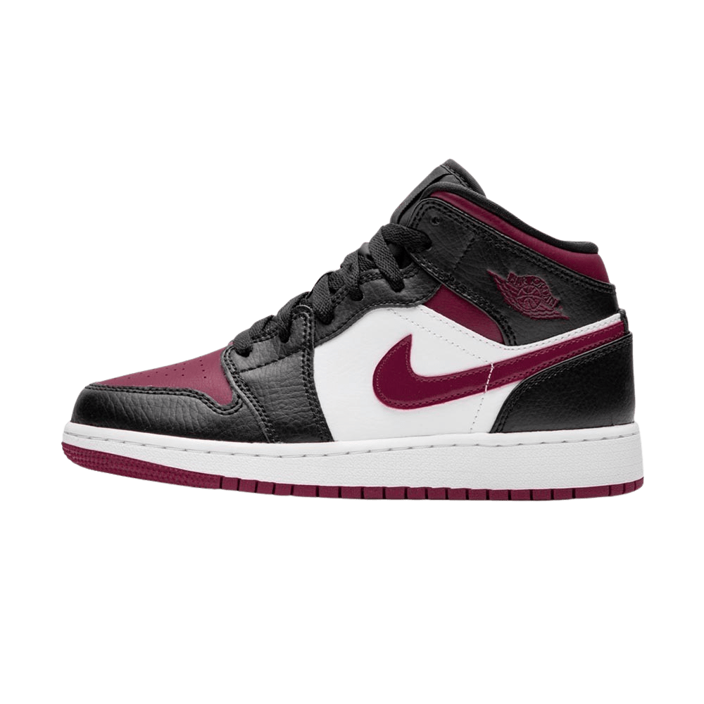Air Jordan 1 Mid GS 'Black Noble Red' - Kick Game