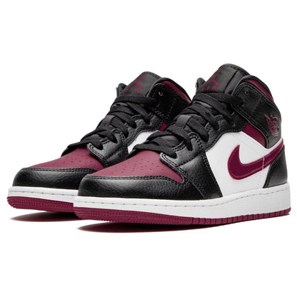 Air Jordan 1 Mid GS 'Black Noble Red' - Kick Game