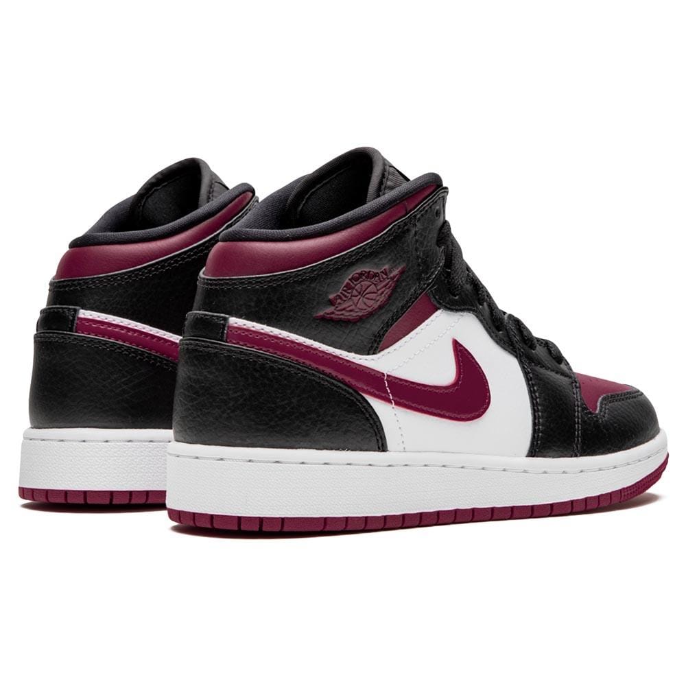 Air Jordan 1 Mid GS 'Black Noble Red' - Kick Game