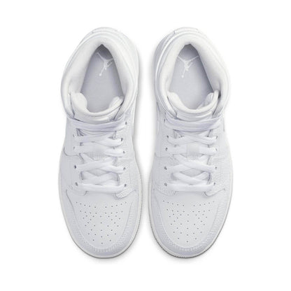 Air Jordan 1 Mid GS 'Triple White' - Kick Game