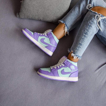 Air Jordan 1 Mid 'Purple Aqua' - Kick Game