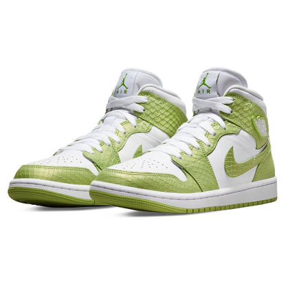 Air Jordan 1 Mid SE Wmns 'Green Python' - Kick Game