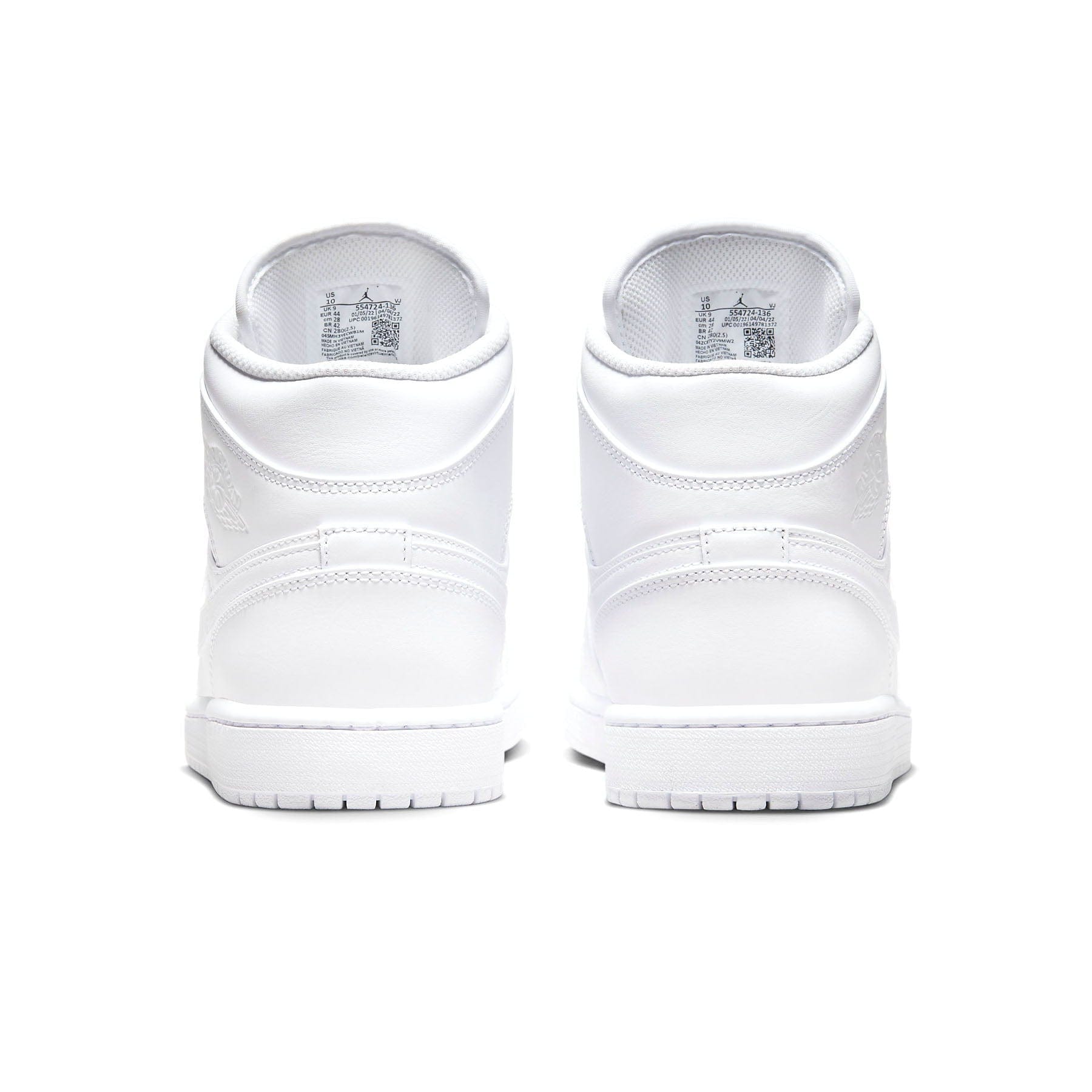 Air Jordan 1 Mid 'Triple White' 2022 - Kick Game