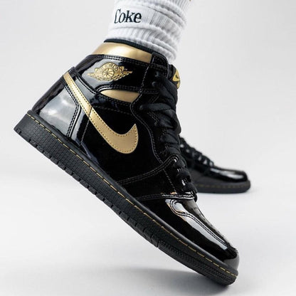 Air Jordan 1 Retro High OG 'Black Metallic Gold' - Kick Game
