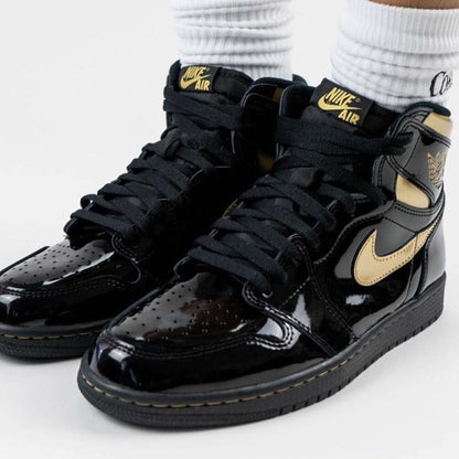 Air Jordan 1 Retro High OG 'Black Metallic Gold' - Kick Game