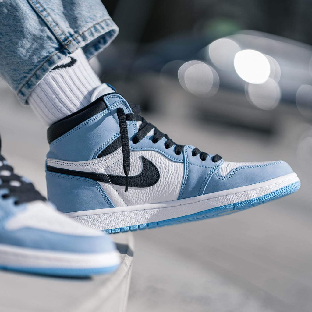 White Womens Air Jordan University Blue Jordan Retro High White