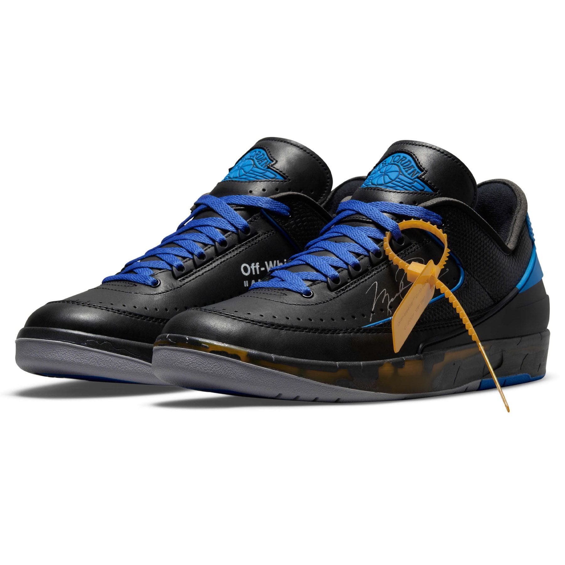 Off-White x Air Jordan 2 Retro Low SP 'Black Varsity Royal' - Kick Game