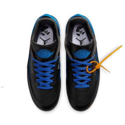 Off-White x Air Jordan 2 Retro Low SP 'Black Varsity Royal' - Kick Game